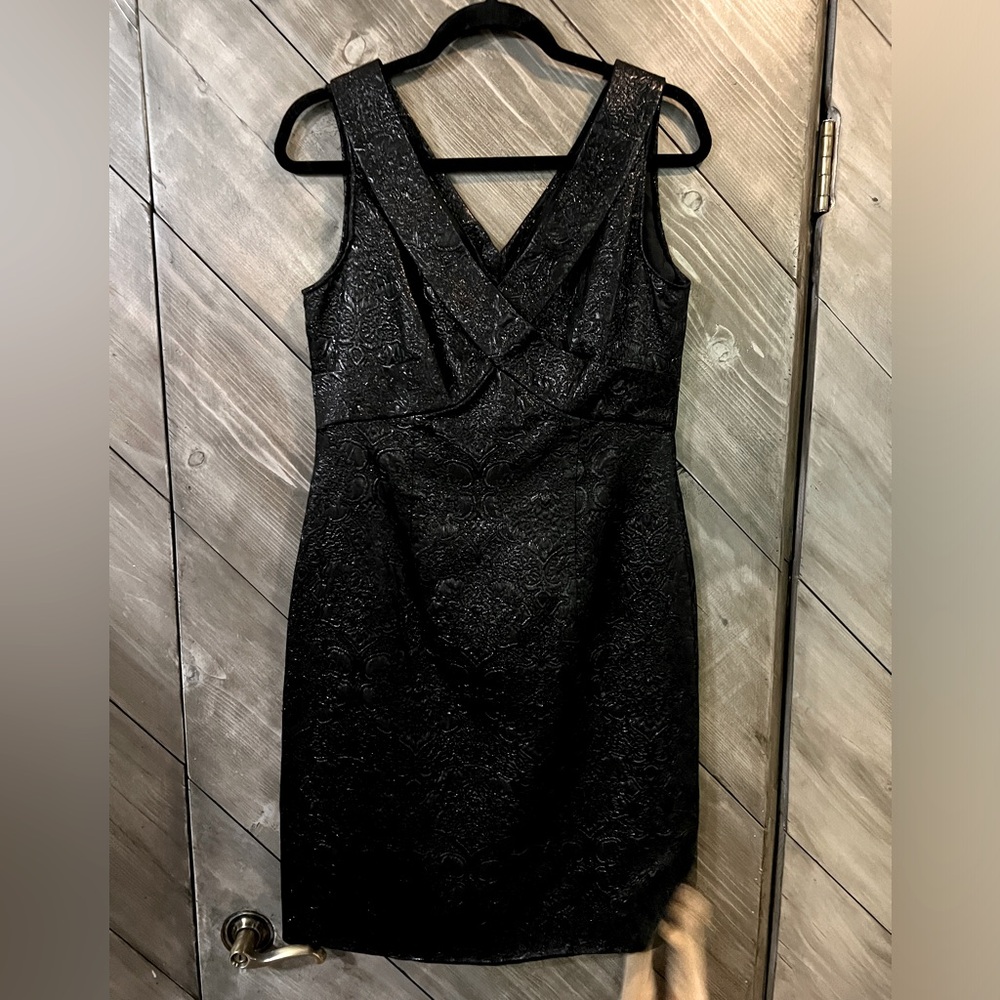 Vintage Badgley Mischka Little Black Sheath Party Dress